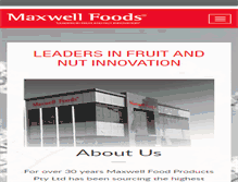 Tablet Screenshot of maxwellfoods.com